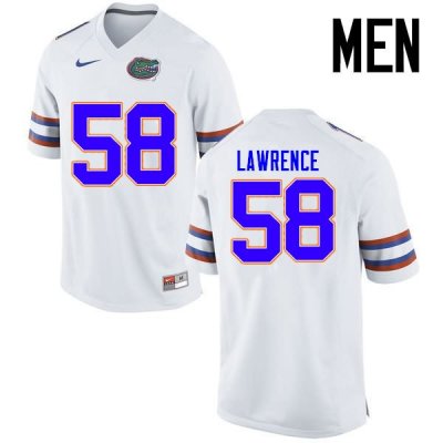 Men's Florida Gators #58 Jahim Lawrence NCAA Nike White Authentic Stitched College Football Jersey HPO2662GF